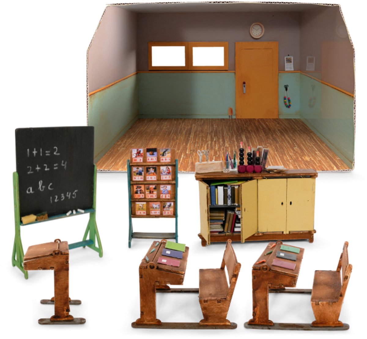 Basis Knutselset - Miniatuur Klaslokaal | Sam & Julia | Het Muizenhuis